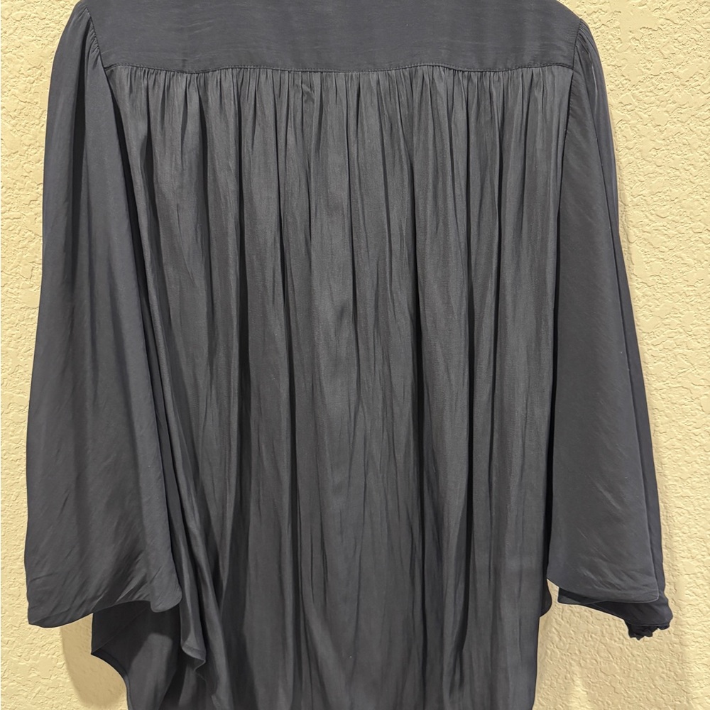 Chico’s Navy Braided Trim Blouse NWT Size 1 Small - Picture 6 of 10